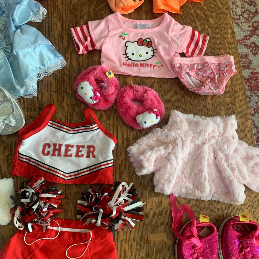 Build A Bear Bundle Clothing & Accessories shoes, costumes, hair bows… - Picture 2 of 15